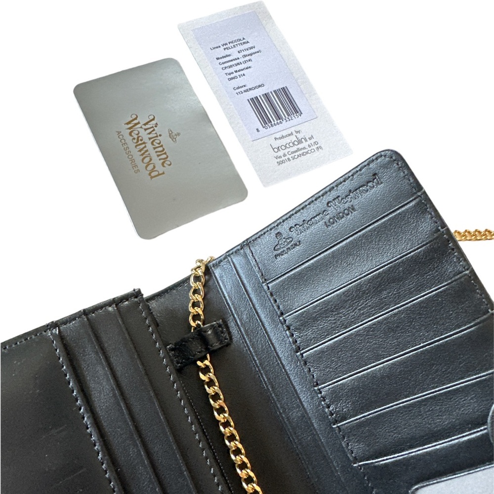 💥SOLD💥Vivienne Westwood Iridescent Dino Bone Long Chain Wallet - Picture 6 of 10